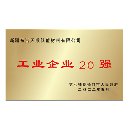 東浩天成工業(yè)企業(yè)20強(qiáng)