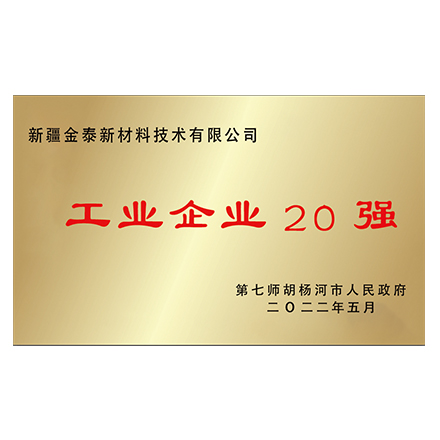 金泰新材料工業(yè)企業(yè)20強(qiáng)